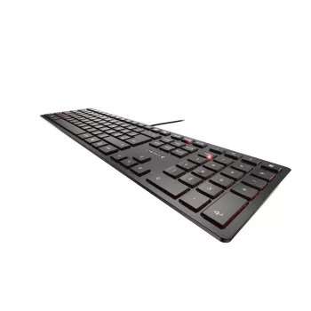 CHERRY KC 6000 Slim klaviatūra, laidinė, USB, AZERTY, Belgijos išdėstymas, juoda