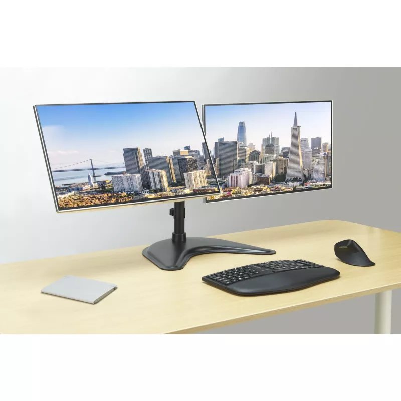 Kensington SmartFit Ergo Freestanding Dual Monitor Stovas, laisvai pastatomas, 20 kg, 68,6 cm (27 colių), 100 x 100 mm, aukščio reguliavimas, juoda
