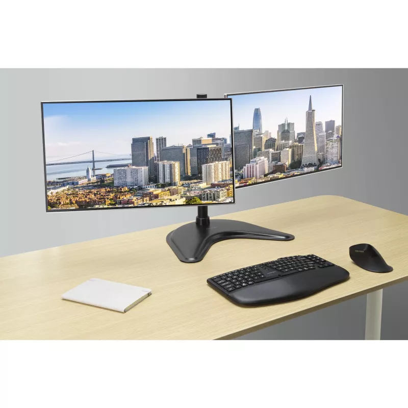 Kensington SmartFit Ergo Freestanding Dual Monitor Stovas, laisvai pastatomas, 20 kg, 68,6 cm (27 colių), 100 x 100 mm, aukščio reguliavimas, juoda