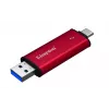 Išorinis SSD Kingston 1TB Dual USB-A/USB-C nešiojamas SSD — USB 3.2 Gen 2, Skaitymas 1050 MB/s, Rašymas 950 MB/s, Juoda/Raudona