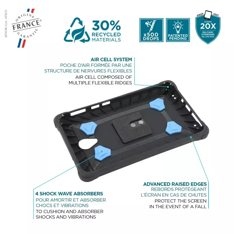 Korpusas Mobilis Galaxy Tab Active5 8 colių Dangtelis 360° Sukamas Rankenos Dirželis Atraminė Kojelė