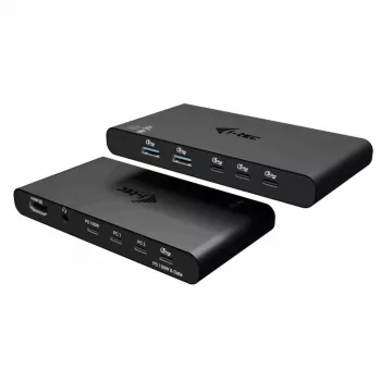 KVM dokavimo stotelė i-tec 2 hostams HDMI, USB-C sąsaja, PD 2×100W, 4K@60Hz, 2×USB-A