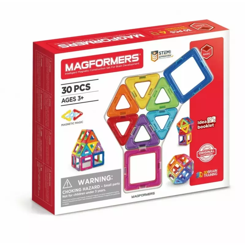 MAGFORMERS Magnetiniai blokeliai Basic 30 vnt. rinkinys