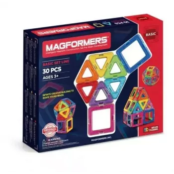 MAGFORMERS Magnetiniai blokeliai Basic 30 vnt. rinkinys