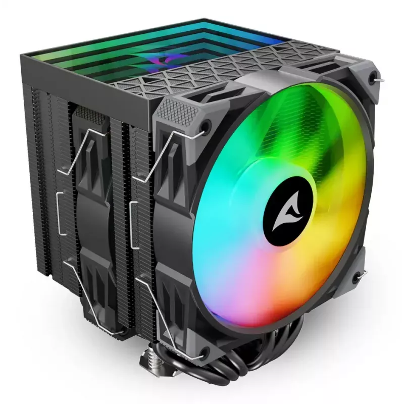 Oro aušintuvas Sharkoon A60 RGB 12 cm 500-1800 RPM Juodas