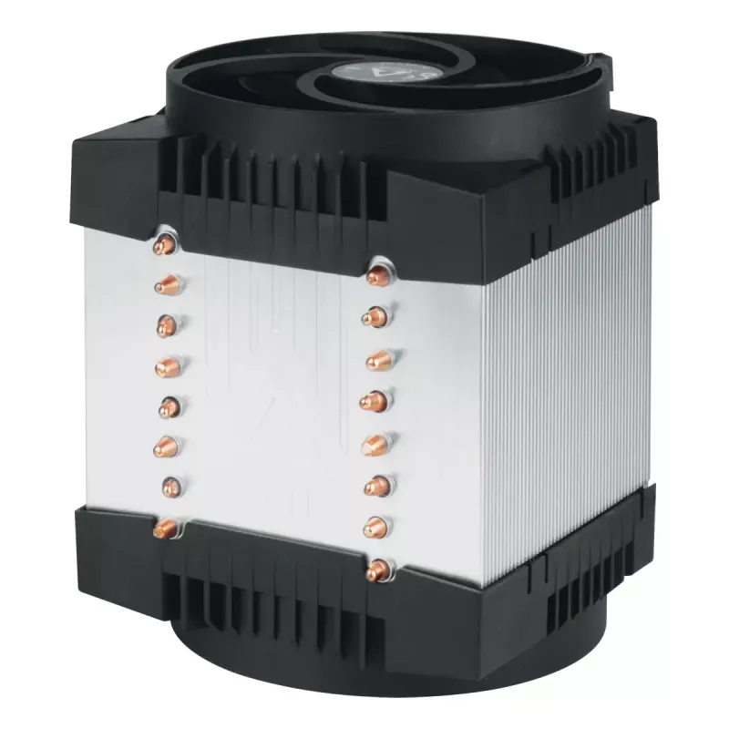 Serverinis oro aušintuvas Arctic Freezer 4U-M Rev. 2 — 120 mm ventiliatorius, 122,16 m³/h oro srautas, dvigubas rutulinis guolis, 156×124×145 mm, TDP 350 W