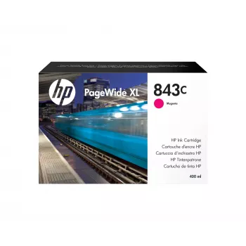 HP 843C 400 ml purpurinė PageWide XL rašalo kasetė, pigmentinis rašalas