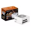 Maitinimo blokas GIGABYTE UD850GM PG5 V2 ICE — 850 W, PCIe Gen 5.1, 80 PLUS Gold, pilnai modulinis, 120 mm ventiliatorius, ATX 3.1, UK kištukas, baltas