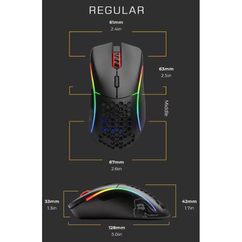 Glorious Gaming Model D pelė (juoda)