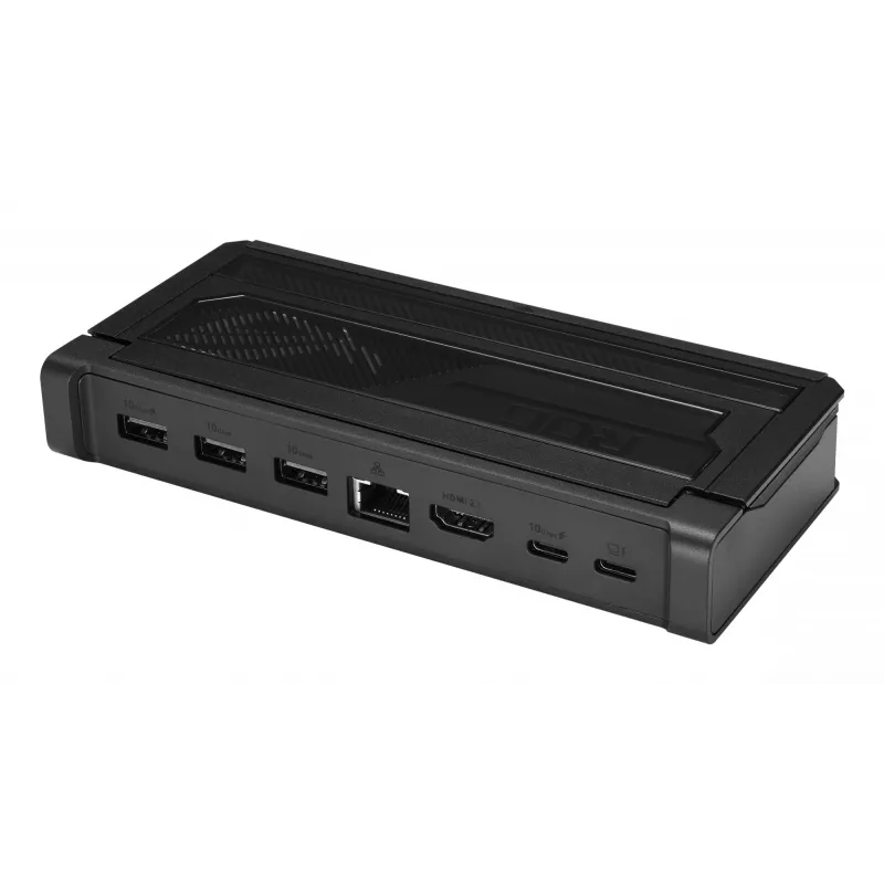 Dokavimo stotelė ASUS ROG Bulwark Dock 2025 DG300 USB Type-C, 1x RJ-45, 1x HDMI, juoda, 160×74×25,5 mm