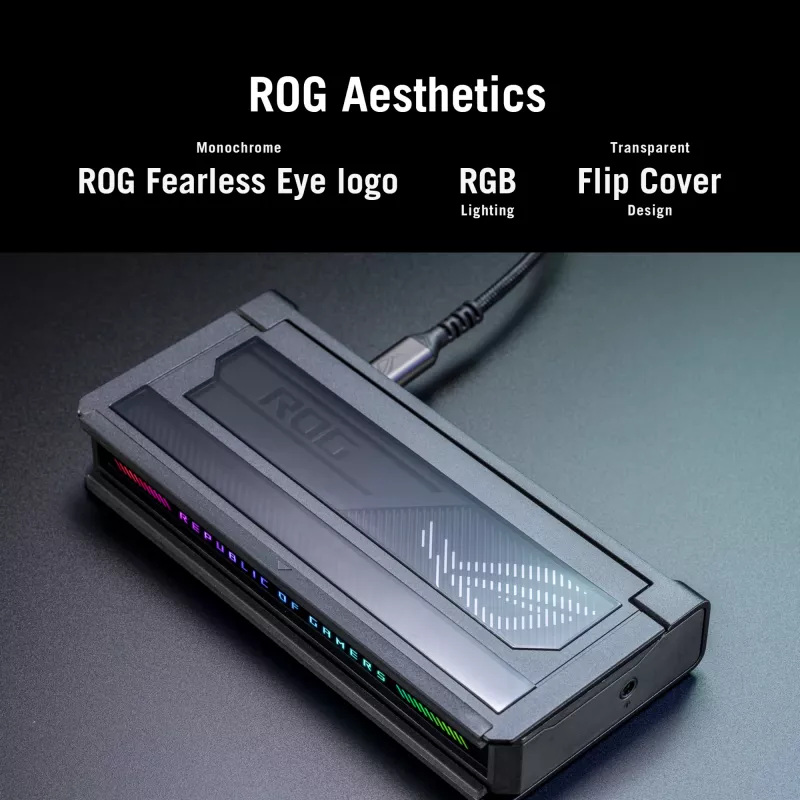 Dokavimo stotelė ASUS ROG Bulwark Dock 2025 DG300 USB Type-C, 1x RJ-45, 1x HDMI, juoda, 160×74×25,5 mm