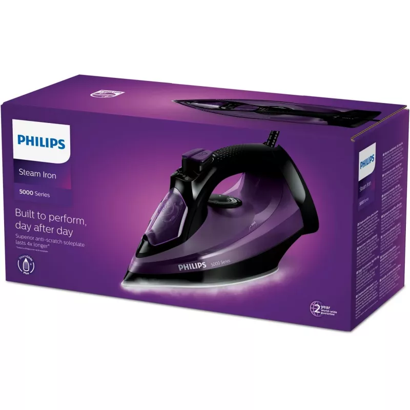 Lyginimo lygintuvas Philips DST5030/80 — 2400 W, SteamGlide Plus padas, 0,32 L talpa, 2 m laidas
