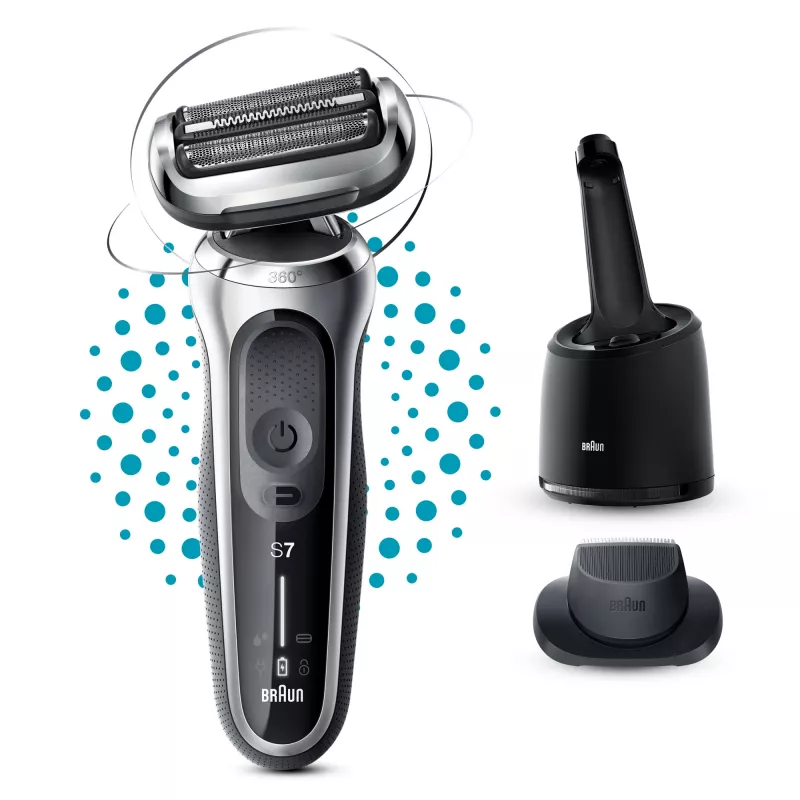 Folijos skustuvas Braun Series 7 71-S7200c juodas sidabrinis Li-Ion 50 min