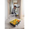 Įrankių dėžė STANLEY FMST82967-1, metalinis korpusas ir polikarbonatinis dangtis, 337×440×119 mm, juoda/skaidri/geltona
