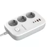 ColorWay CW-CHE34PDW kištukinis lizdas, 2x USB-C PD, 2x USB-A QC3.0, 2 m kabelis