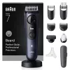 Braun BeardTrimmer 7 BT7540 barzdos kirpimo mašinėlė 0,5–20 mm, baterija, juoda mėlyna