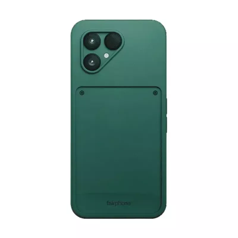 Dėklas Fairphone Case v1 — apsauginis dangtelis, skirtas Fairphone Gen. 6, tinka iki 16 cm (6,3 col.) ekranui, žalias