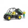 Žaislinė transporto priemonė BRUDER John Deere Gator XUV 855D su vairuotoju