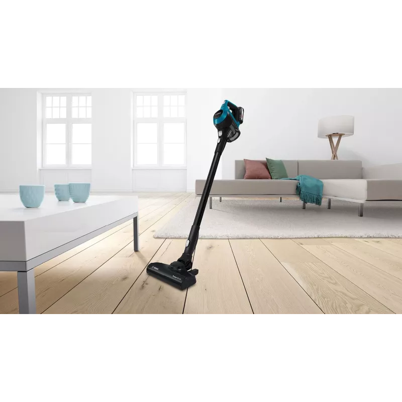 Bosch Serie 6 BBS611LAG belaidis 2-in-1 šluotinis siurblys, 0,3 L, 2,5 Ah, mėlynas