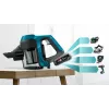 Bosch Serie 6 BBS611LAG belaidis 2-in-1 šluotinis siurblys, 0,3 L, 2,5 Ah, mėlynas