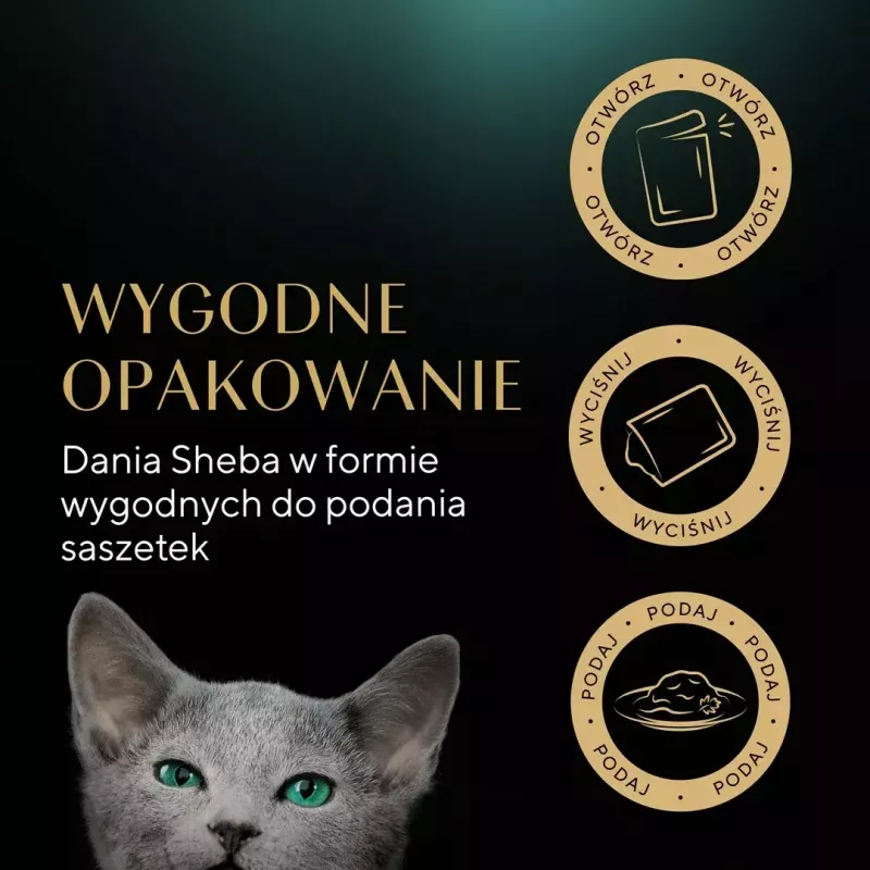 Sheba Kitten Selection of Flavors šlapias kačių maistas padaže, 40 x 85 g