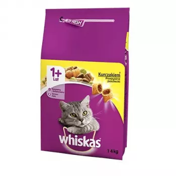 Sausas kačių ėdalas Whiskas Adult Chicken 14 kg