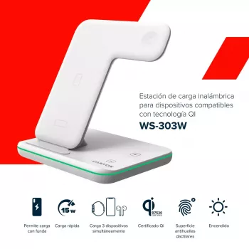 Sieninis įkroviklis Canyon WS-303 Baltas Greitasis Įkrovimas