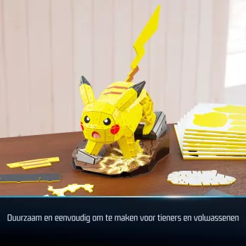 4D Build Pokémon Pikachu 3D modelio rinkinys, Kanto pirmųjų partnerių kolekcija, 201 detalė, nuo 12 metų