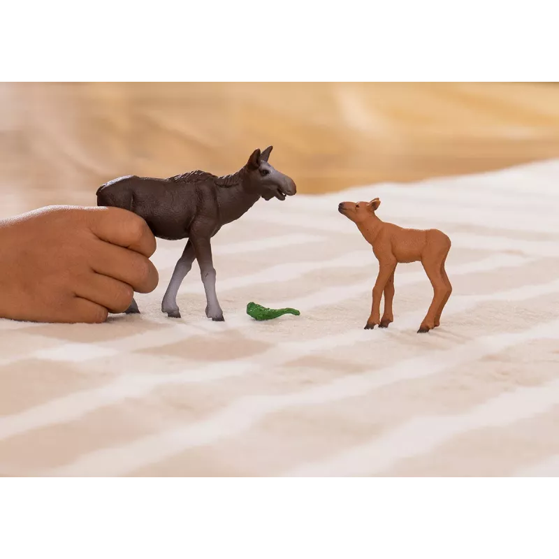 Figūrų rinkinys Schleich WILD LIFE Briedžių šeima – realistiniai gyvūnų modeliai, 3+ metai, įvairiaspalvis