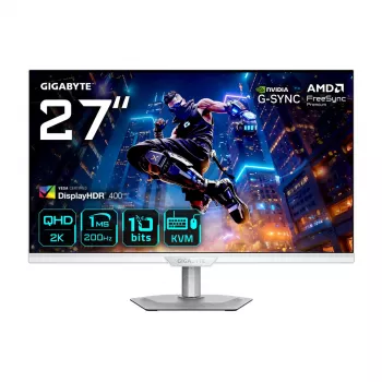 27 colių GIGABYTE M27Q2 QD ICE QHD žaidimų monitorius — 2560×1440, 200 Hz, 1 ms, 350 cd/m², FreeSync Premium, DisplayHDR400