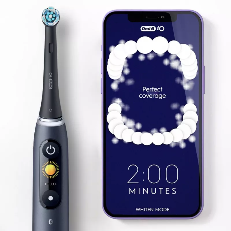 Elektrinis dantų šepetėlis Oral‑B iO Series 9 Luxe Edition — White Alabaster