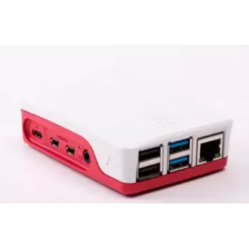 Dėklas Raspberry Pi 4 oficialus raudonai baltas