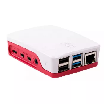 Dėklas Raspberry Pi 4 oficialus raudonai baltas