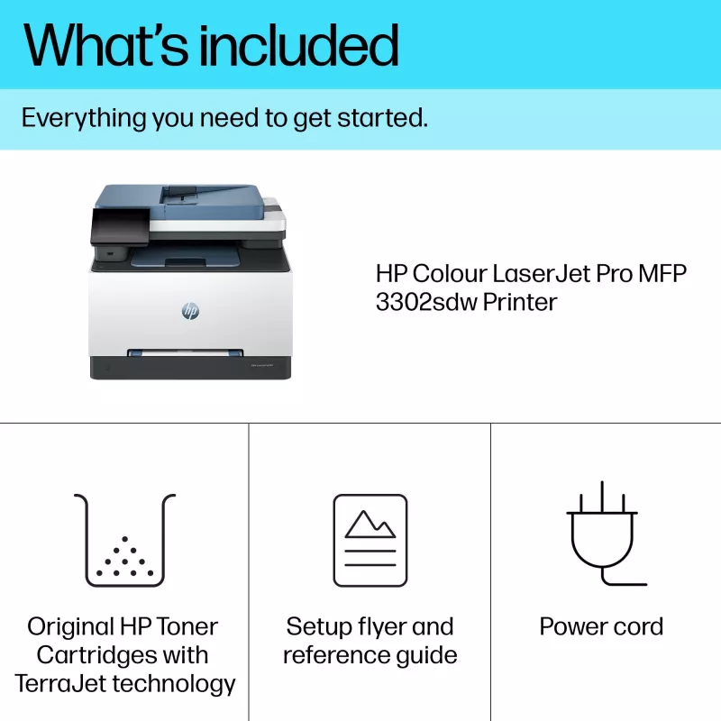 Daugiafunkcis spausdintuvas HP Color LaserJet Pro MFP 3302sdw spalvotas lazerinis spausdinimas