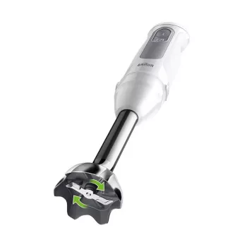 Panardomasis blenderis BRAUN MultiQuick 5 MQ 50001 M – 1000 W, nerūdijančio plieno velenas, 0,6 L indas, pilka/balta