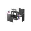 Korpusas DeepCool MATREXX 40 3FS Micro Tower — Micro ATX/Mini-ITX, grūdintas stiklas, 3x140/2x120 ventiliatoriai, GPU iki 320 mm, 2x3.5 colio + 2x2.5 colio, juodas