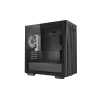 Korpusas DeepCool MATREXX 40 3FS Micro Tower — Micro ATX/Mini-ITX, grūdintas stiklas, 3x140/2x120 ventiliatoriai, GPU iki 320 mm, 2x3.5 colio + 2x2.5 colio, juodas