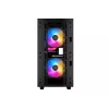 Korpusas DeepCool MATREXX 40 3FS Micro Tower — Micro ATX/Mini-ITX, grūdintas stiklas, 3x140/2x120 ventiliatoriai, GPU iki 320 mm, 2x3.5 colio + 2x2.5 colio, juodas