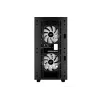 Korpusas DeepCool MATREXX 40 3FS Micro Tower — Micro ATX/Mini-ITX, grūdintas stiklas, 3x140/2x120 ventiliatoriai, GPU iki 320 mm, 2x3.5 colio + 2x2.5 colio, juodas