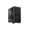 Korpusas DeepCool MATREXX 40 3FS Micro Tower — Micro ATX/Mini-ITX, grūdintas stiklas, 3x140/2x120 ventiliatoriai, GPU iki 320 mm, 2x3.5 colio + 2x2.5 colio, juodas