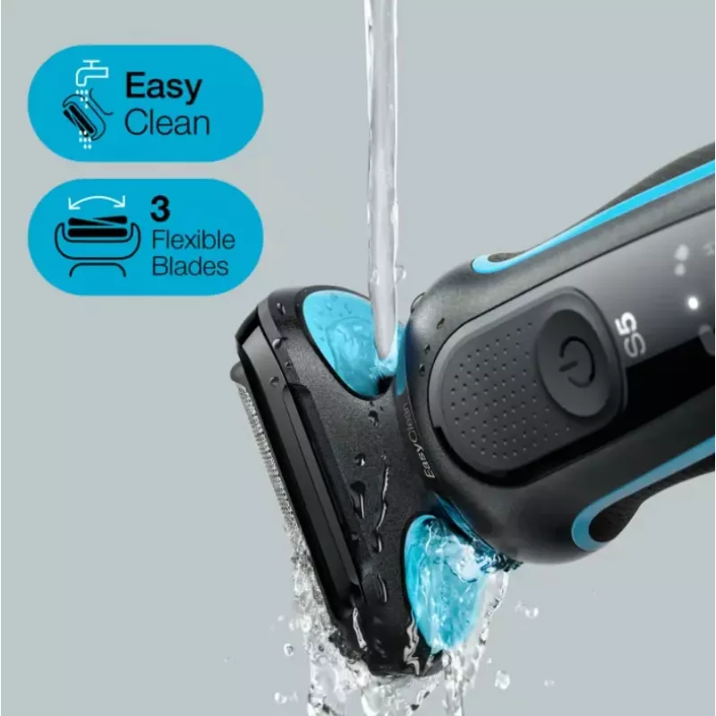 Braun Series 5 51-M4500cs folijos skustuvas juodas, mėlynas