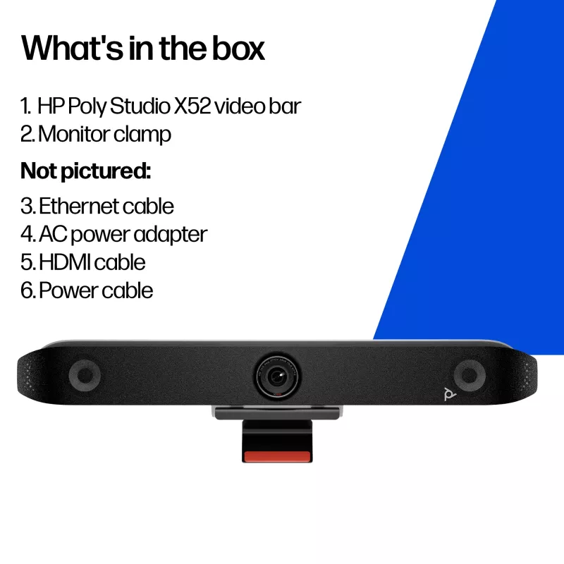Grupinė vaizdo konferencijų sistema POLY Studio X52 4K Ultra HD 60 kadrų/s