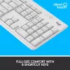 Belaidis klaviatūros ir pelės rinkinys Logitech MK295 Silent (baltas, AZERTY)