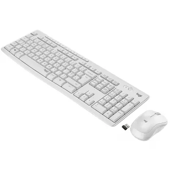 Belaidis klaviatūros ir pelės rinkinys Logitech MK295 Silent (baltas, AZERTY)