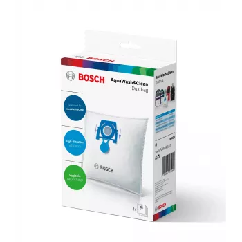 Dulkių maišelis cilindriniam dulkių siurbliui Bosch BBZWD4BAG, baltas, 4 vnt. pakuotė