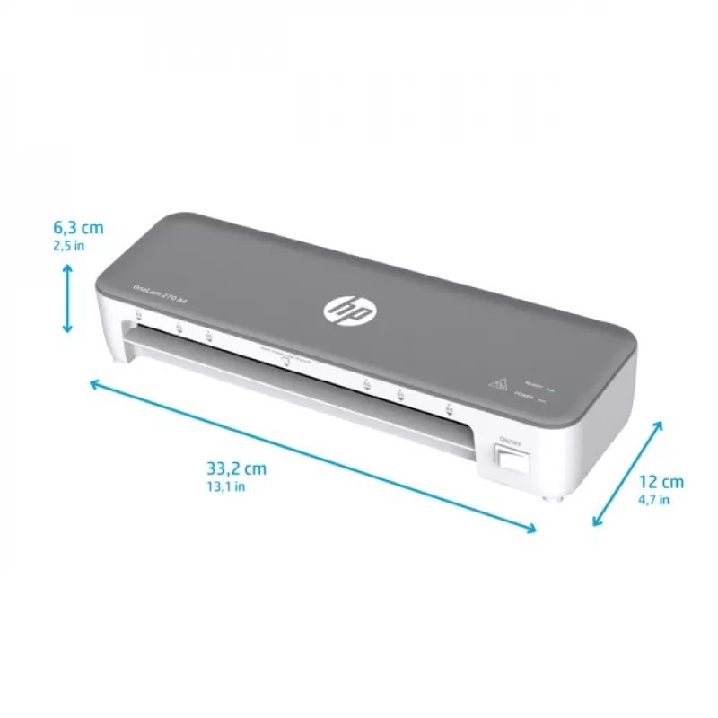 HP OneLam 270 A4 karštas laminavimo aparatas 270 mm/min pilka, balta