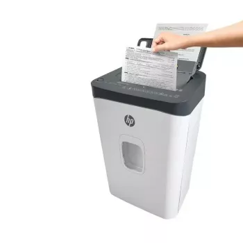 Popieriaus smulkintuvas HP ONESHRED Auto 200CC – automatinis padavimas 200 lapų, mikro pjūvis P-4, 28 L krepšelis, baltai pilkas