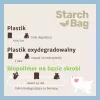 Kompostuojami šunų išmatų maišeliai Starch Bag STARCHBAG BIO alyviniai, augaliniai pluoštai, 8 × 15 vnt