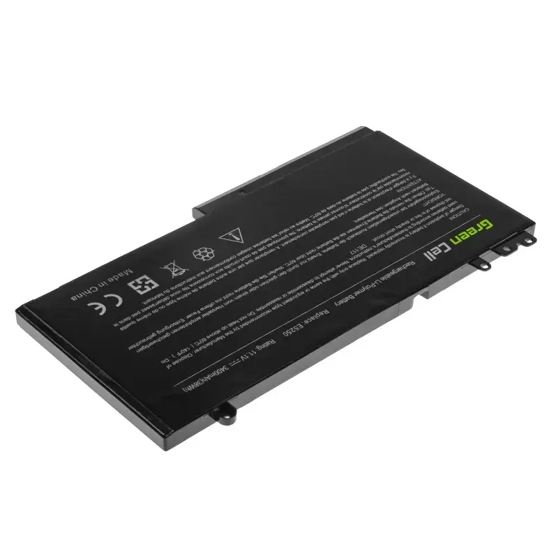 Baterija Green Cell DE117, skirta DELL Latitude 11 3150/3160, 12/E5250/E5270 – LiPo 11,1V 3400 mAh, 4 elementai, juoda