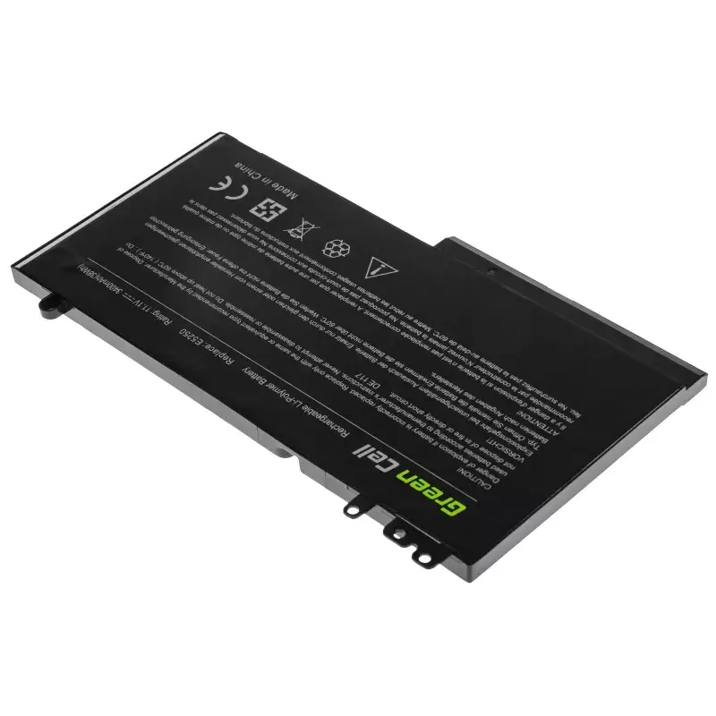Baterija Green Cell DE117, skirta DELL Latitude 11 3150/3160, 12/E5250/E5270 – LiPo 11,1V 3400 mAh, 4 elementai, juoda